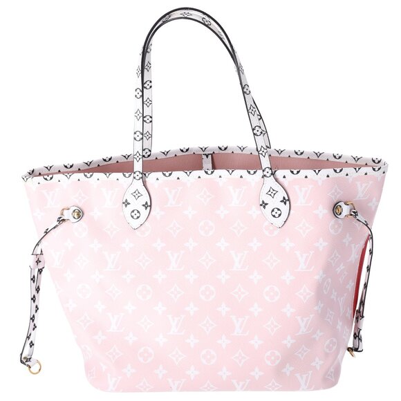 Louis Vuitton Neverfull MM Giant Monogram Tote Bag M44567 Rouge Pink - Picture 4 of 9